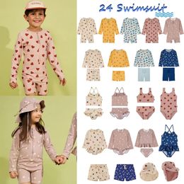 2024 Summer Kuling Brand Boys Girls s Swimsuits Children Seaside Swim Bikini Toddler Kids Swimwear Sets Holiday Outwear 240403