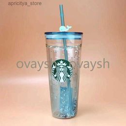 water bottle 2021 Limited Edition Starbucks Mugs Large Capacity Glass Accompanying Cup with StrawSYQX L48