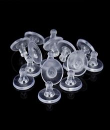 1000pcsbag or set Earrings Back Stoppers ear Plugging Blocked Silicone rubber plate shaped Jewellery Making DIY Accessories2374594