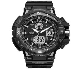 New Brand Smael Watch Dual Time Big Dial Men Sports Watches S Shock Waterproof Digital Clock Men039s Wristwatch relogio masculi6058733