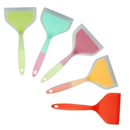 2024 Silicone Kitchen Ware Cooking Utensils Spatula Beef Meat Egg Kitchen Scraper Wide Pizza Cooking Tools Shovel Non-stick Spatula Sure,