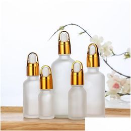 Dropper Bottles Wholesale Frosted Glass Bottle Empty Essential Oil 5Ml 10Ml 15Ml 20Ml 30Ml 50Ml Drop Delivery Office School Business I Dhcry