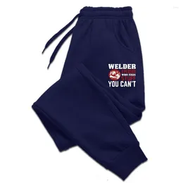 Men's Pants Welder Funny Men Trousers Oversized Cotton Streetwear For Mens Boy's Casual Short Sleeve