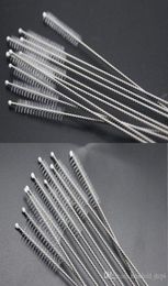 stainless steel Straw Brush Bottle Suction Tube Glass Tube Spiral Soft Hair Straw Cleaning Brushes Tools8541461