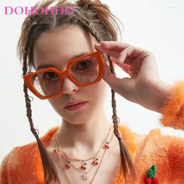 Sunglasses DOHOHDO Retro Oversized Cat Eye Women's 2024 Fashion Versatile Eyewear Shades UV400 Men Vintage Sun Glasses Outdoors