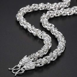 designer necklace Double necklaces for men with domineering fashion personality trendy men with versatile hiphop live streaming Cuban chain dragon bone chain hiph