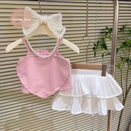 Clothing Sets Fashion Baby Girl Princess Clothes Set Halter Top Short 2PCS Infant Toddler Child Ruffled Love Suit 18M-7Y