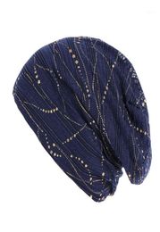 BeanieSkull Caps Summer Beanies For Women Cotton Stretch Turban Hat Thin Lace Breathable Cap Cross Bonnet Chemo L040612613373