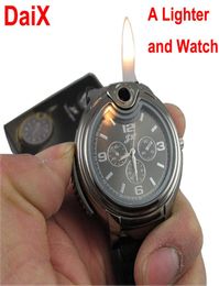 Creative Watch lighter refillable metal butane gas cigar cigarette Match Fire Starter Survival Tool Kit Camping Outdoor Striker Li8035506