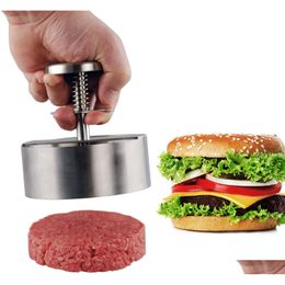 Meat Poultry Tools Potry Hamburger Press Burger Patty Maker 304 Stainless Steel Pork Beef Burgers Manual Mould For Grill Griddle Tool 2 Otwy1