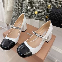 casual slippers heel sandal mius square head buckle Mary Jane shoes heels womens princess thick heel shoes