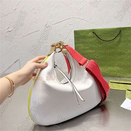 Evening Bags Women Shoulder Bag Hobo Half Moon Croissant Designer Old Flower Canvas Leather Vintage Luxury Clutch Handbags Tote Crossbody Purses