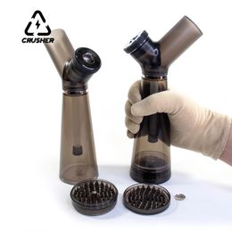 CRUSHER 2 in1 Acrylic Hookah Water Pipe Grinder Kit Built in Filter Smoke Pipes Smoking Grass Removable Tobacco Hooka Shisha Set 240417