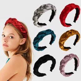 10PCS Fashion Hair Bands Bezel Wide Velvet Weaving Hair Bands for Women Braided Headband Girls Hair Hoop Headdress Hair Accessories