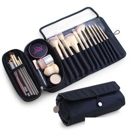 Cosmetic Bags Cases Makeup Bag Womens Brush Travel Organizer Brushes Fold Tools Rolling Waterproof Nylon Case 230520 Drop Delivery Dhfor