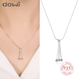 Pendants 925 Sterling Silver 2024 Simple Balls Line Pendant Necklace For Women INS Style Girls Ladies Fine Jewellery Accessories