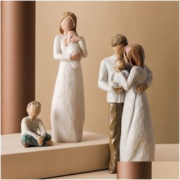 Decorative Objects Figurines Home Decor Resin Statue People Model For Interior Decoration Accessories Living Room Decoratio Drop D Dhqun