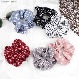 Hair Rubber Bands Girl Small Polka Dots Hair Band Korean Fashion Large Intestine Hair Ties Headwear Women High Elastic Scrunchies Accessories Gift Y240417