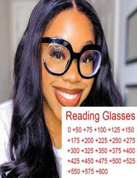 Black Square Oversized Transparent Reading Glasses Women Computer Protection Blue Filter Vintage Large Hyperopia Eyewear Sunglasse1794590