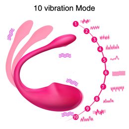 Skin friendly liquid silicone APP remote control strong vibration anti-true vibrator Same-sexy couple