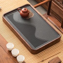 Tea Trays Kitchen Gadget Tray Modern Office Teaware Home Dish Vintage Portable Plate Bandeja De Madera Cup Accessories