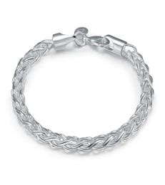 Torsional Bracelet sterling silver plated bracelet New arrival fashion men and women 925 silver bracelet SPB0707500587