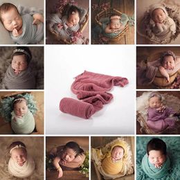 Blankets 40 180 Cm Cotton Stretch Infant Wraps Born Pography Shoot Props Baby Basket Filler Sleeping Blanket
