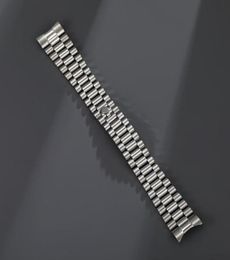 Watch Bands 13mm 17mm 20mm 21mm Solid Stainless Steel Jubilee Curved End Strap Band Fit For6016065