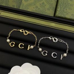 Metal Letter Bracelet with Stamp Women Cute Letter Bracelets for Gift Party Fashion Jewellery