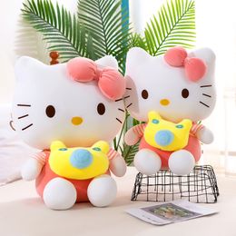 Wholesale cute strawberry cat plush toy Kids game Playmate Holiday gift Claw machine prizes 40cm9811