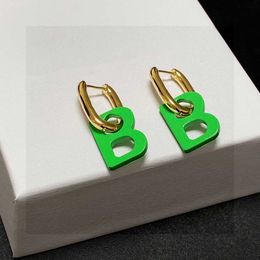 B Letter designer earrings for woman Fashion Green Rose Red Stud Earrings 18K Gold Plated Earrings Luxury Jewellery Festival Party Gifts