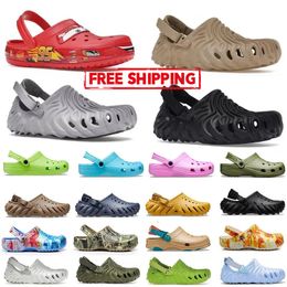 free shipping clog designer sandals men women kids slides slippers beach flat classic triple white black blue green pink red outdoor waterproof shoes 35-46