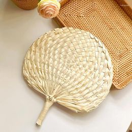 Decorative Figurines Natural Palm Leaf Hand Fans Handmade Weaving Handheld Chinese Style Summer Cooling Shake Home Decorations