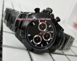 Items good Wristwatches 40mm Cosmograph 116520 116509 Black PVD Case No Chronograph Working Mechanical Automatic Mens watch bo1619501