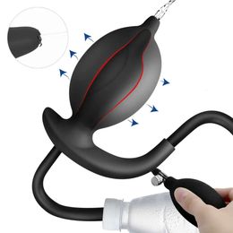 Inflatable Expanding Anal Plug Cleaner Vaginal SM Anus Stimulator sexy Toy for Adult Dilation Plus Enema Prostate Massager G-Spot