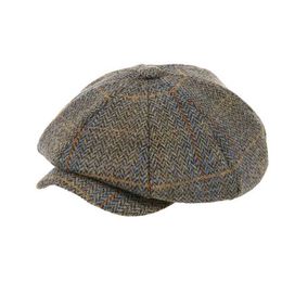 Berets Newsboy Hat 60% Wool Men Berets Grey Herringbone Flat Caps Women British Painters Hat Autumn Winter hats Octagonal Cap BJM42 d240417