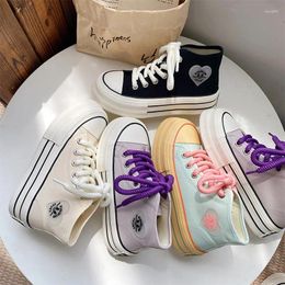 Casual Shoes Zapatillas Platform Woman Sneakers High Top Canvas Shoe Trendy Versatile Skate Women Vulcanize