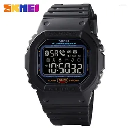 Wristwatches SKMEI 1629 Sports Digital Men Watch Military Pedometer Calorie Tracker Bluetooth Waterproof Mens Reloj Masculino
