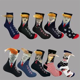 Party Favor 2024 Trump Socks Blow Up Fashion Funny Men's and Women's Air Breathing Socks Send Small Comb Trump Hair Socks gifts LT923