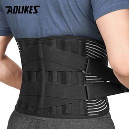 AOLIKES Lower Back Brace with 6 Stays Anti-skid Orthopaedic lumbar Support Breathable Waist Support Belt for Gym Pain Relief 240417