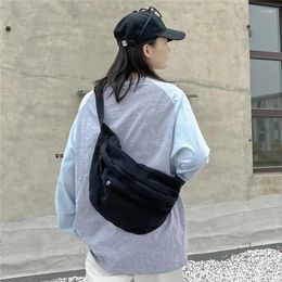 Totes Casual Crossbody Chest Bag Female College Students Large-capacity Lazy Geomantic Canvas Pocket Leisure