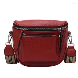 Shoulder Bags Women Crossbody Bag Fashion Wide Strap Soft Leather Female Messenger For Ladies High Quality