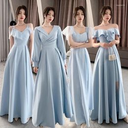 Party Dresses Skyblue Long Sweat Lady Girl Women Bridesmaid Prom Dress Performance Gown