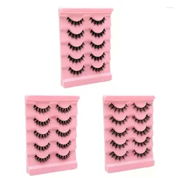 False Eyelashes 5 Pairs 3D Faux Mink Thick Long Dramatic Fake Lashes