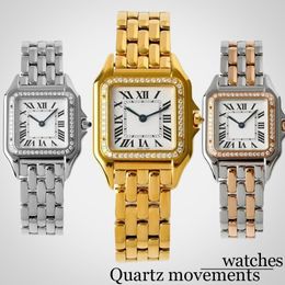 Gold Watches women designer watches Watch high quality 22 or 27MM Sizes movement watches Stainless Steel Diamond dial Sapphire fashions Luxury Woman Watches