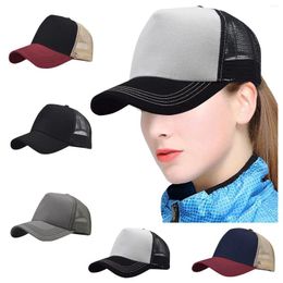 Ball Caps Adult Casual Baseball Cap Outdoor Sunshade Hat Streetwear Hip Hop Hats Fashion Mesh Breathable Snapback Casquette Homme