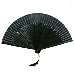 Decorative Figurines Smoothly Handheld Fan Vintage Chinese Dance Party Folding Fans Black Hand Wedding Favor Ventilador