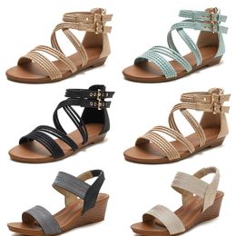 Hausschuhe Objektträger Slip Womens Sandal Summer Outdoors Schuhe Home Office Floor Nicht rutschunterste Paar handgefertigte Sandalen Größe 36-42 kostenloser Versand