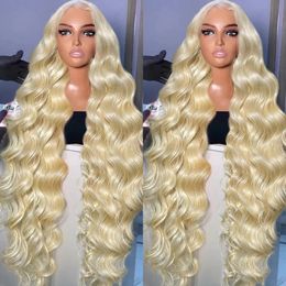 250% HD Transparent 613 Body Wave 13x6 Lace Front Human Hair Colour Preplucked 13x4 Honey Blonde Frontal s For Women 240408
