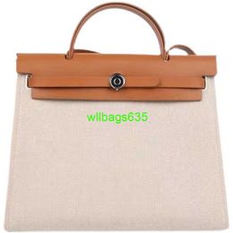 Trusted Luxury Totes Ky Cloth Handbag Imported Top Layer Cowhide Canvas Splicing 31 Portable Womens Bag Single Shoulder Diagonal have logo HBIEO6